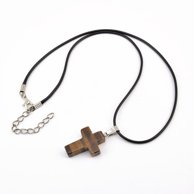 Подвеска на шнурке, Натур. камень Тигровый глаз (POD-058259)