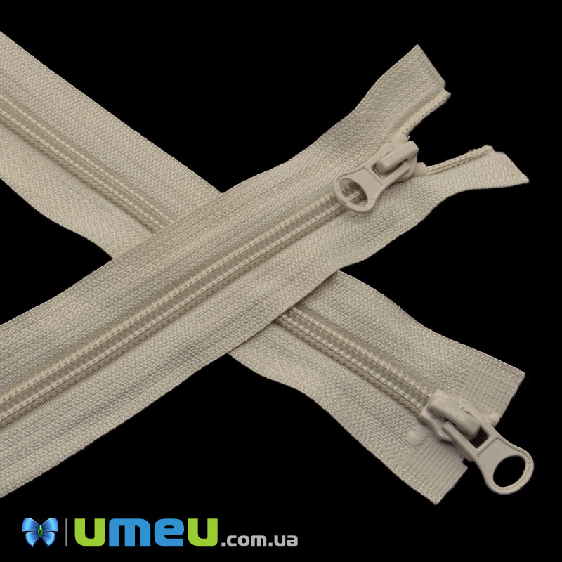 Блискавка спіральна роз'ємна (2 бігунки) 110 см, Тип 7, Бежева (ZIP-045183)