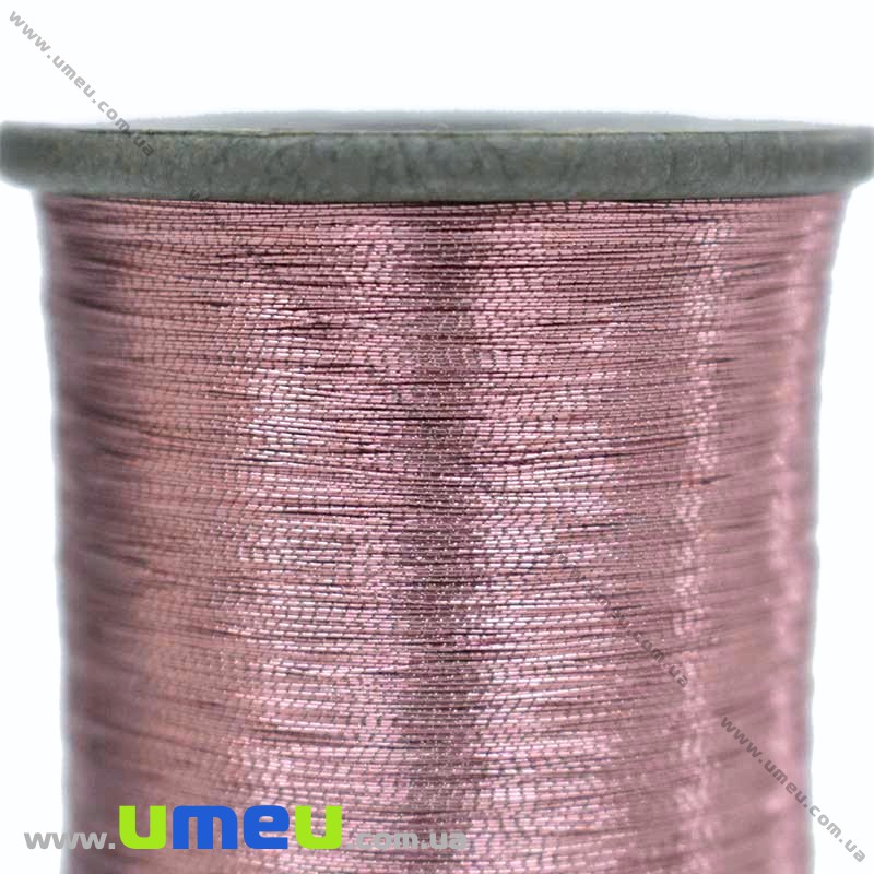 Нить металлизированная 0,1 мм, Розовая (чайная роза) (KNT-028186)
