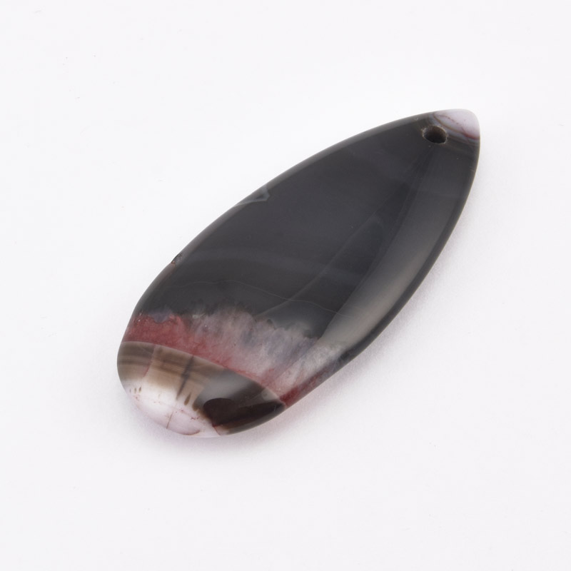 Підвіска Крапля, Натур. камінь Агат бразильський, 40х18 мм (POD-058686)
