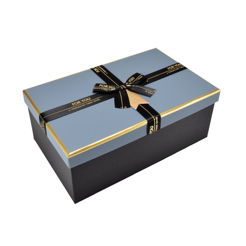 Подарочная коробка Прямоугольная, 29х18х11,5 см, Сине-черная (UPK-060613)