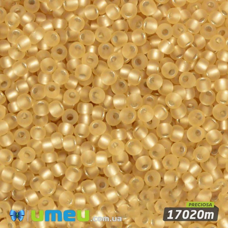 Бісер чеський №310m/17020m, Золото світле, Блискучий матовий, 10/0 (BIS-019607)