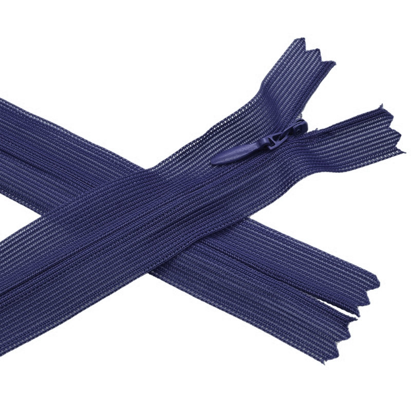 Блискавка (змійка) потайна нероз'ємна, 50 см, Тип 3, Синя темна (ZIP-060430)