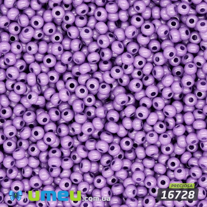 Бісер чеський №830/16728, Фіолетовий, Перламутровий, 10/0 (BIS-043948)
