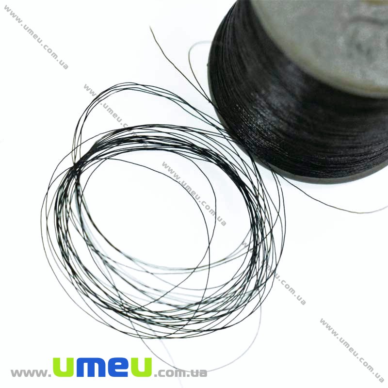 Нитки металізовані 0,1 мм, Чорна (KNT-028190)