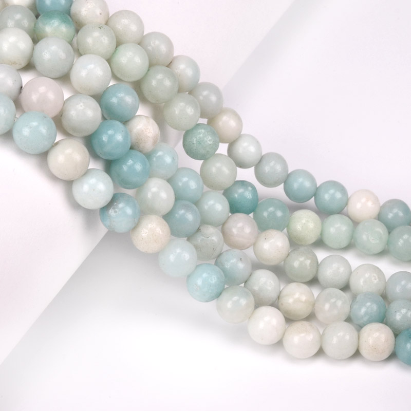 Намистини Амазоніт, Натур. камінь, 8,5 мм, Круглі (BUS-051670)