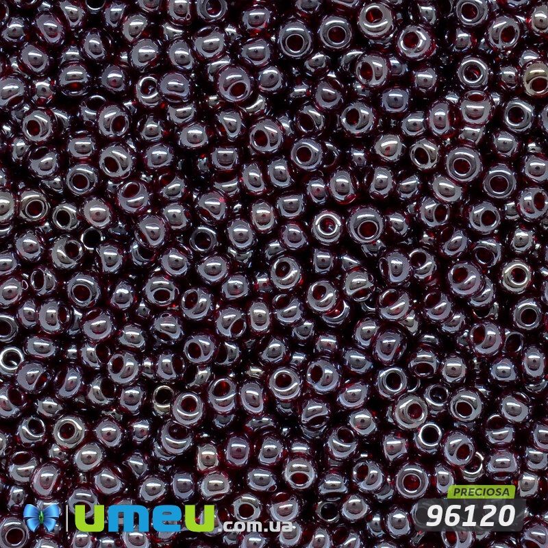 Бісер чеський №721 / 96120, Бордовий, глазурирована, 10/0 (BIS-003914)