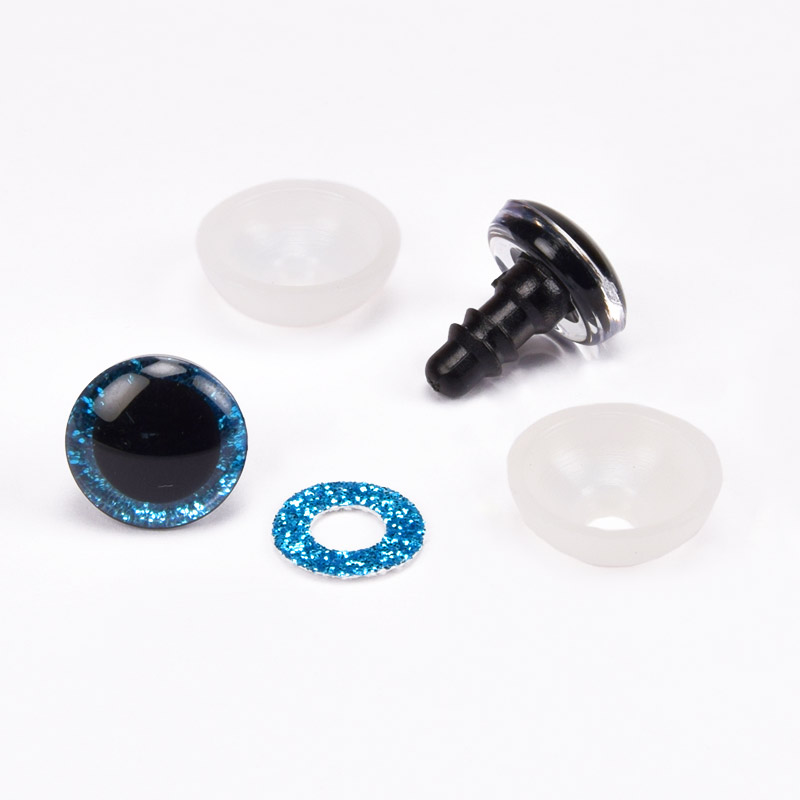 Очі зі штифтом круглі (з заглушками), 12 мм, Сині (DIF-056612)