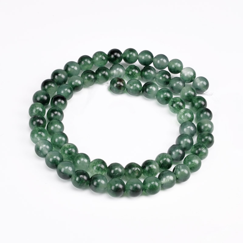 Намистини Мармур зелений, Натур. камінь, 6 мм, Круглі (BUS-051710)