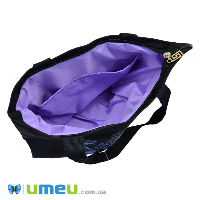 Сумка з принтом під вишивку, Я українка, Чорна (SXM-044488)