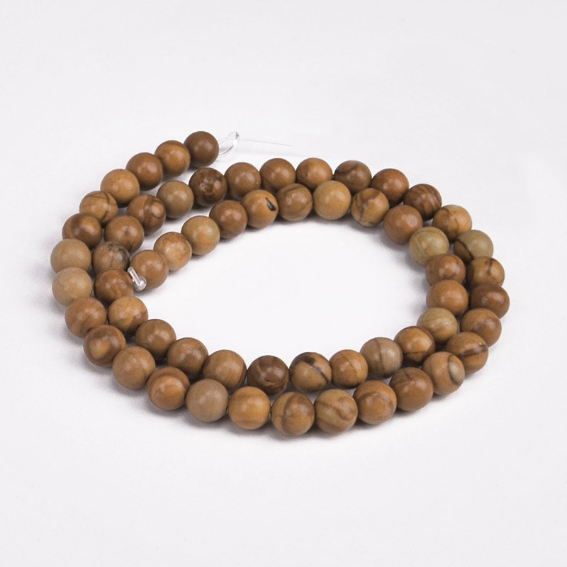 Бусины Яшма кофейная, Натур. камень, 6 мм, Круглые (BUS-051742)