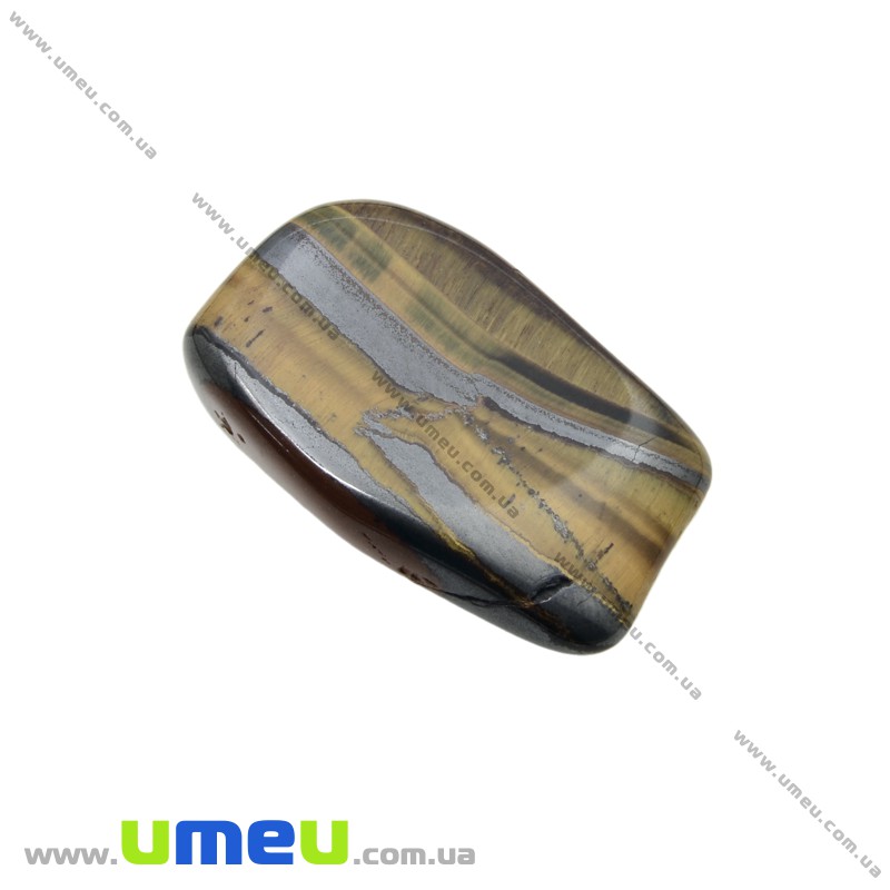 Галтовка Тигровый глаз с гематитом, 31х21х13 мм (POD-026083)