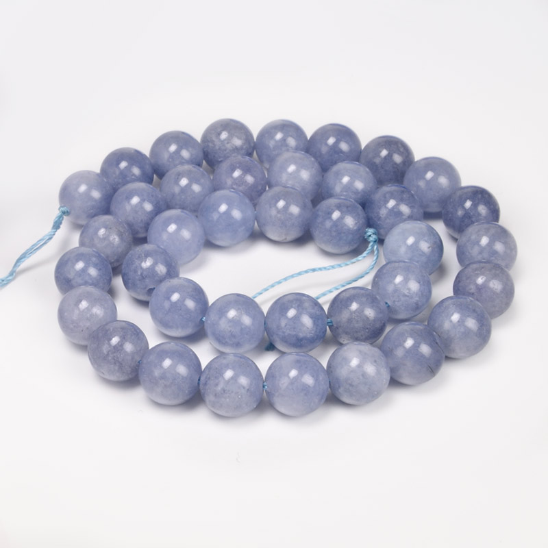 Намистини Аквамарин, Натур. камінь, 10 мм, Круглі (BUS-053947)