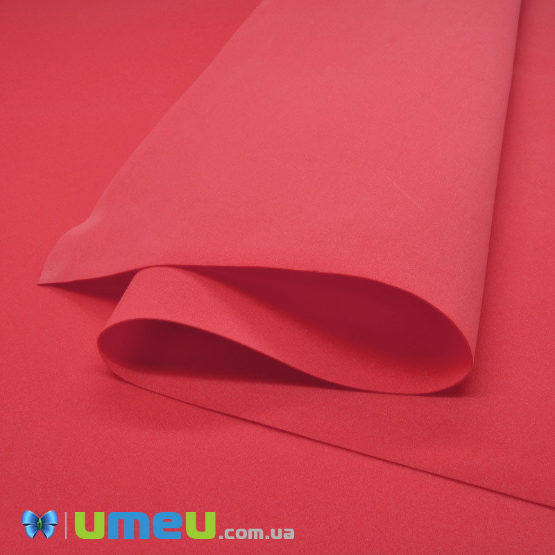 Фоамиран зефирный (Китай), 50х50 см, Алый (FOM-040871)