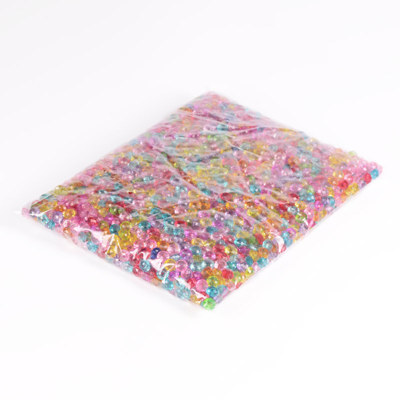 Бусины для сумок, Акриловые, Рондели, 8 мм, Разноцветные (BUS-056143)