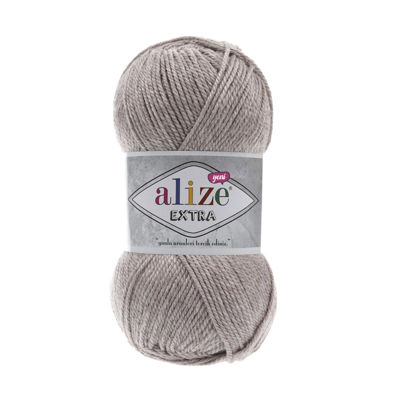 Пряжа Alize Extra 100 г, 220 м, Бежевая меланжевая 152 (YAR-056292)