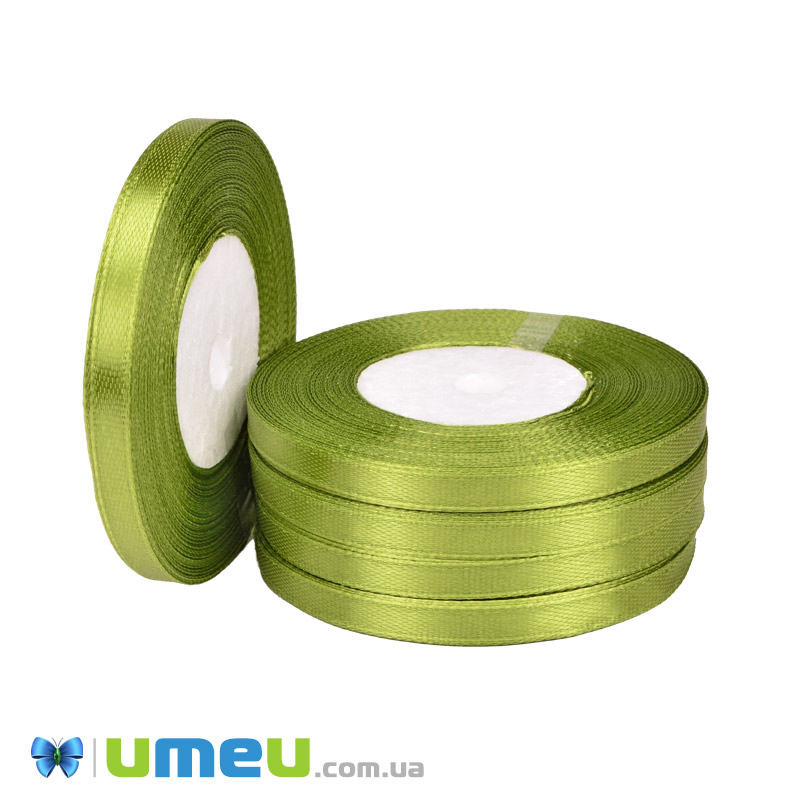 Атласная лента, 6 мм, Салатовая (LEN-050989)