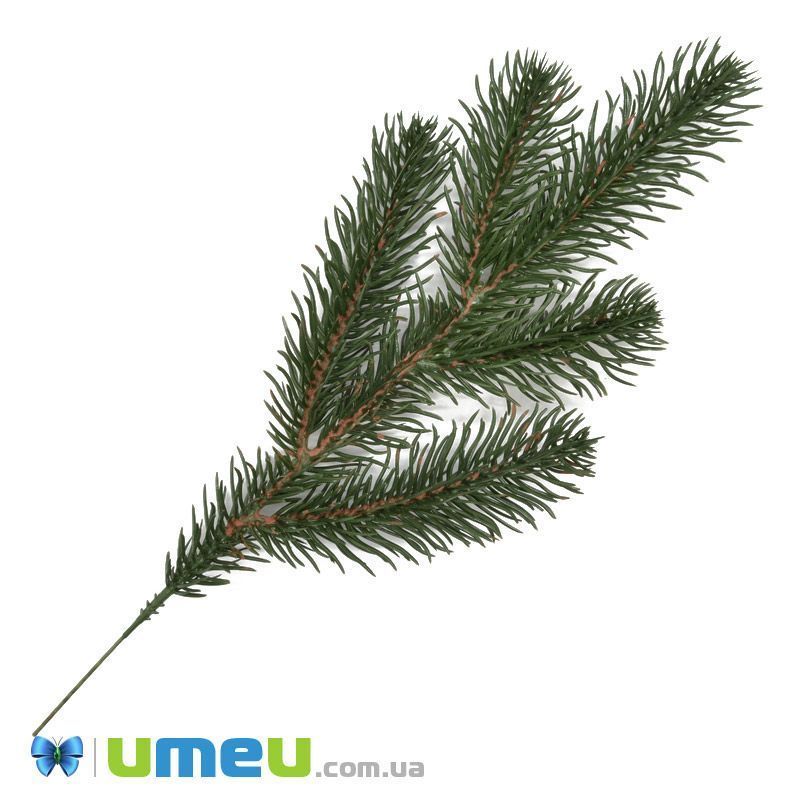 Ветка ели, Зелёная, 24-25 см (DEC-039594)