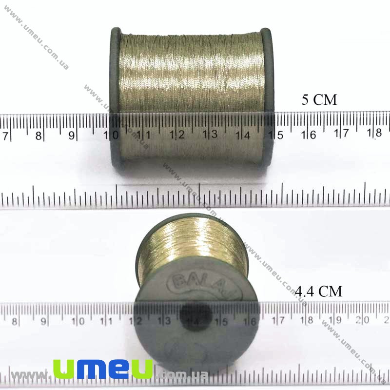 Нитки металізовані 0,1 мм, Оливкова світла (KNT-028173)