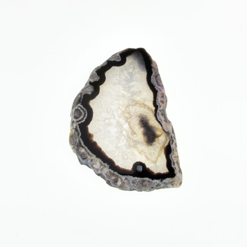 Зріз Агата без отвору, Сірий, 56х38 мм (POD-032992)