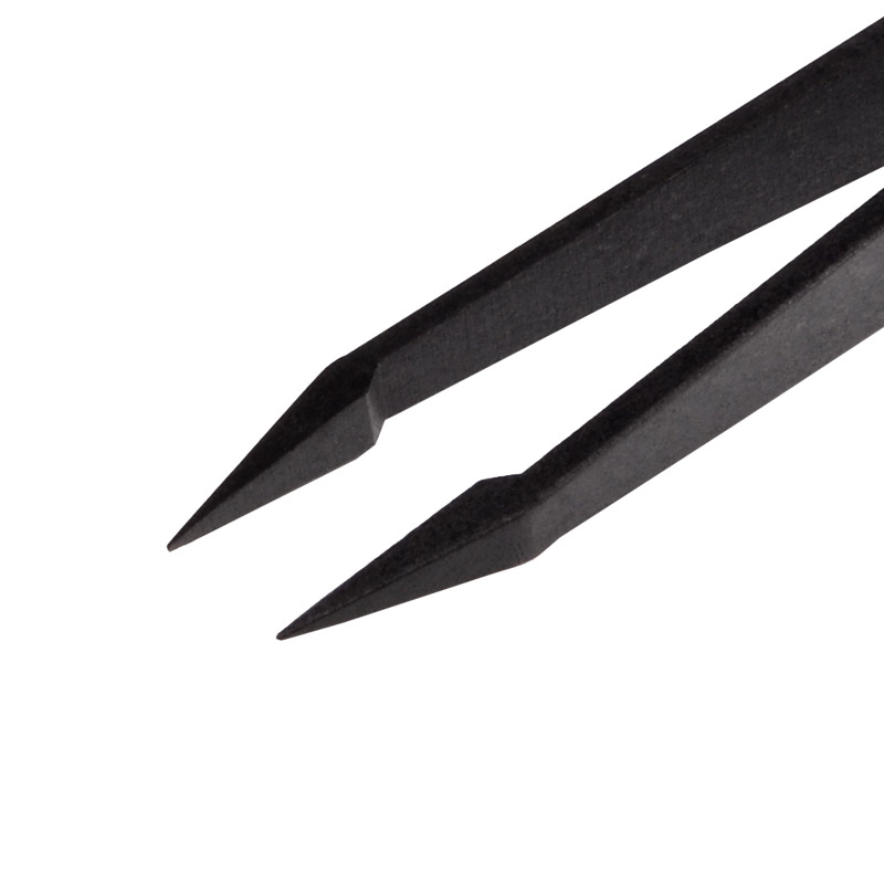 Пинцет бижутерный пластиковый, 12 cм, Черный (INS-014189)