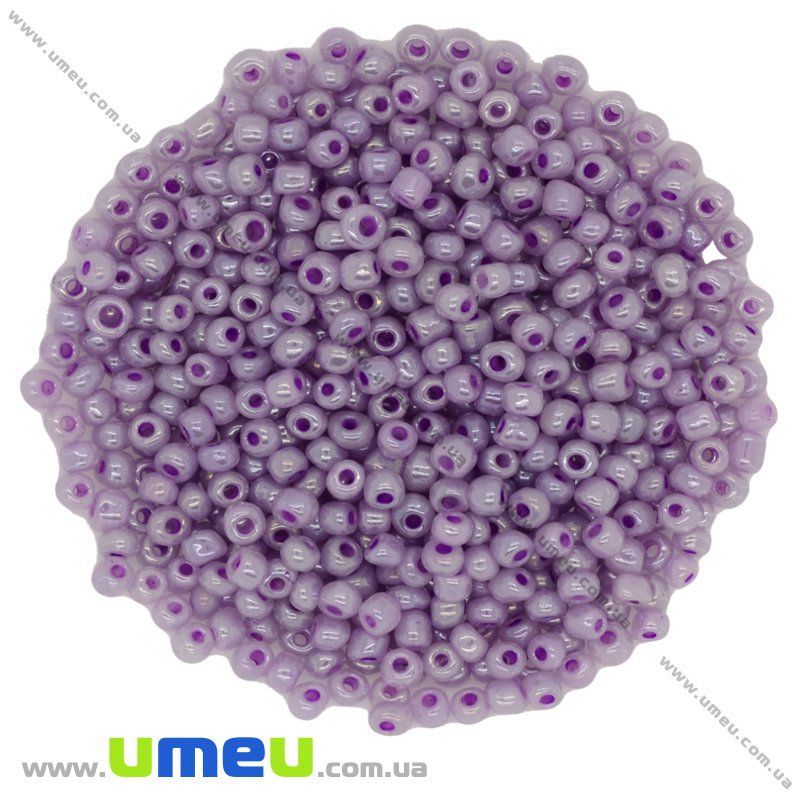 Бісер китайський великий, 6/0, Бузковий перламутровий, 4 мм (BIS-009172)