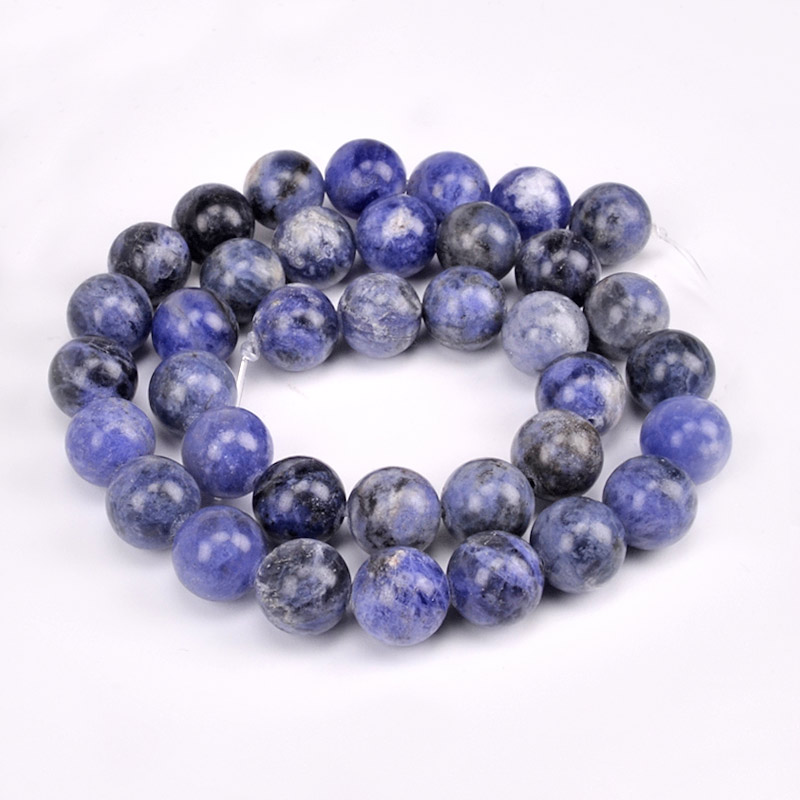 Намистини Содаліт, Натур. камінь, 10,5 мм, Круглі (BUS-051636)