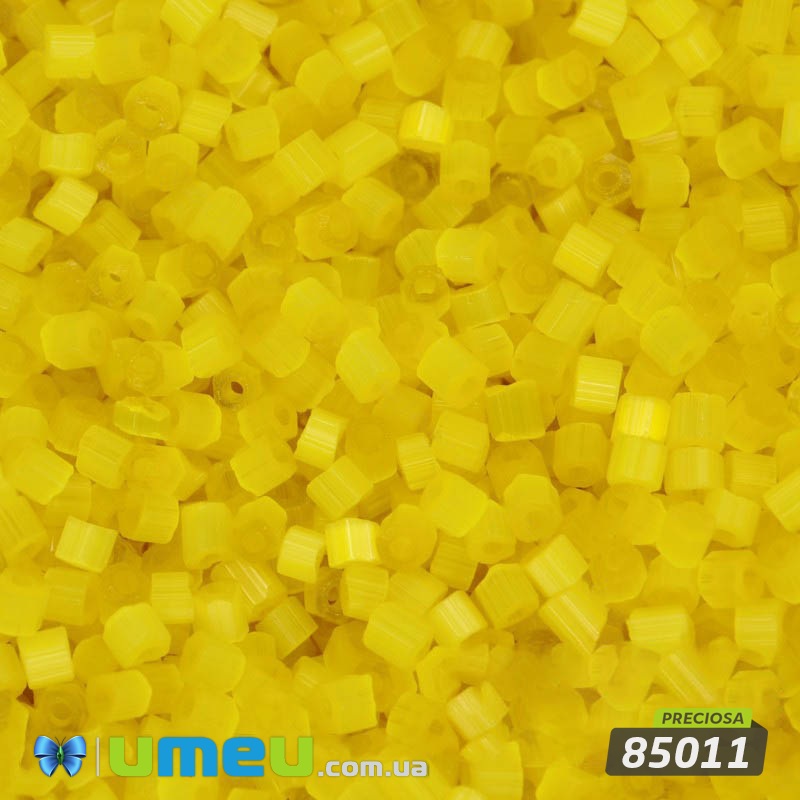 Бісер чеський Сатин 11/0, №85011, Жовтий (BIS-024092)