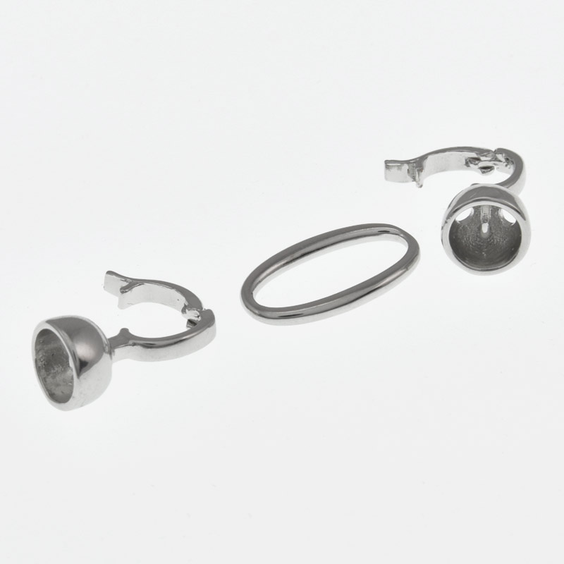 Застёжка, 40х9 мм, Латунь с покрытием Родий (ZAM-058488)