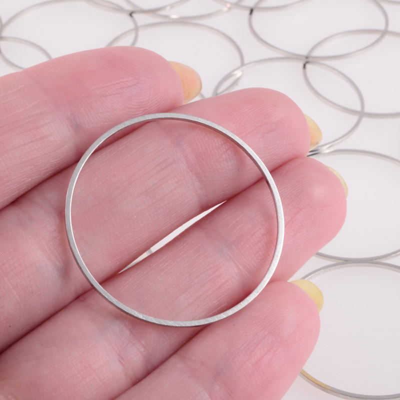 Кольцо декоративное, 30 мм, Темное серебро (PIN-055718)