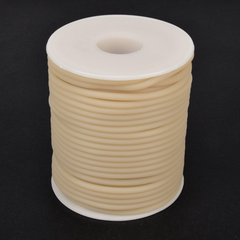 Шнур каучуковий порожнистий, 3 мм, Бежевий світлий (LEN-057002)