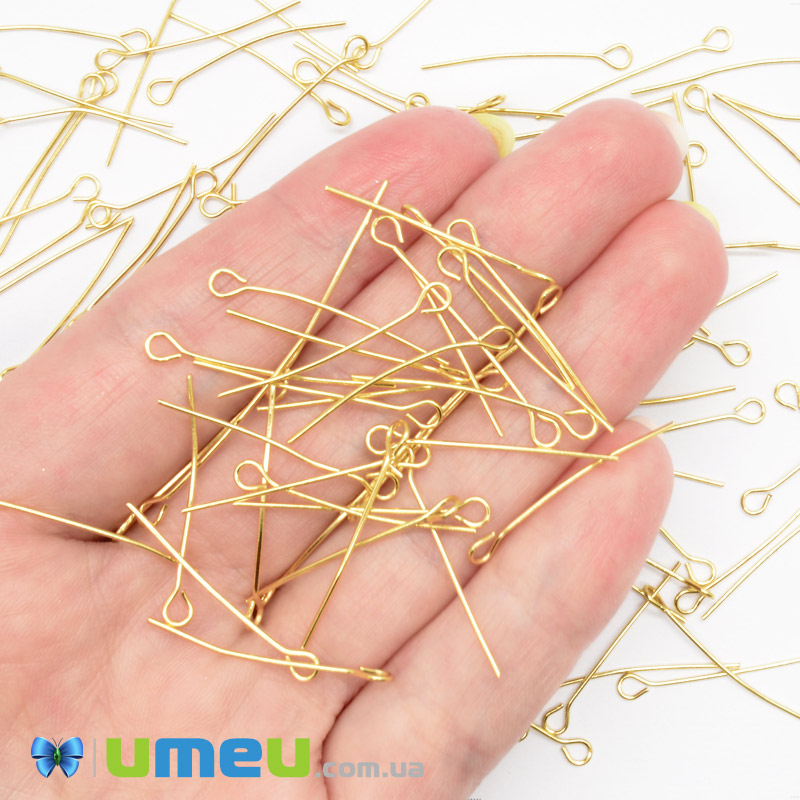 Булавки из нержавеющей стали, 25 мм, Золото (STL-056688)