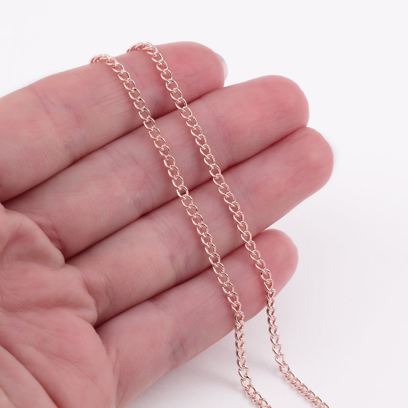 Ланцюг, Рожеве золото, 3,3х2,2 мм (ZEP-056057)