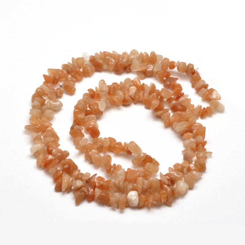 Намистини (скол) Авантюрин червоний, Натур. камінь, 5-8 мм (79-80 см) (BUS-057710)