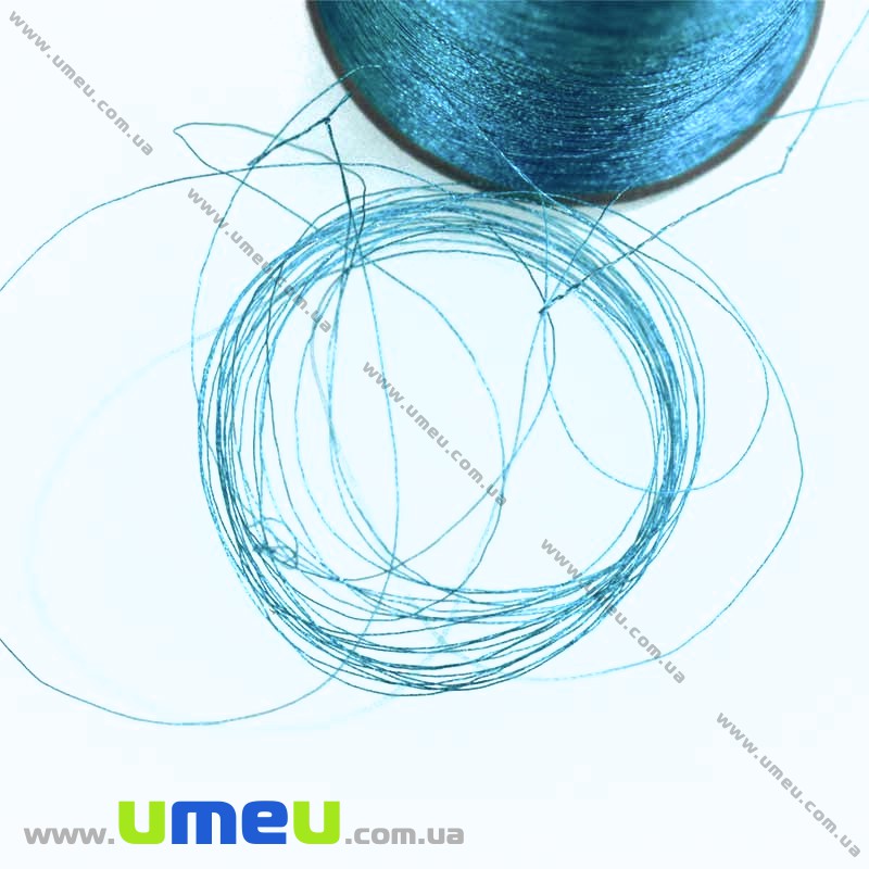 Нить металлизированная 0,1 мм, Синяя (KNT-028183)