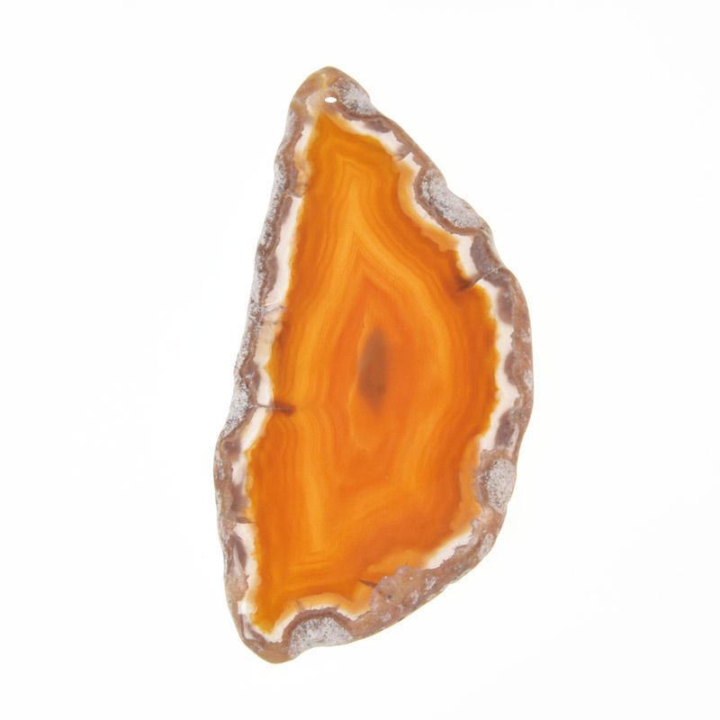 Зріз Агата, Червоно-коричневий, 79х38 мм (POD-032993)