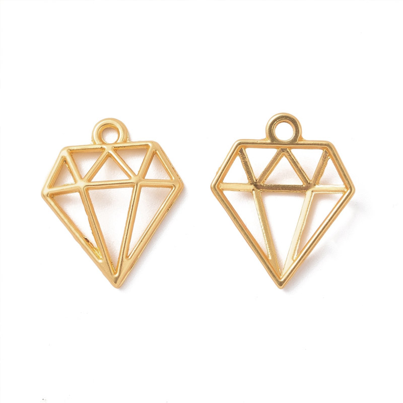 Підвіска метал. Кристал, Стійке покриття, 19,5х16 мм, Золото (POD-053547)