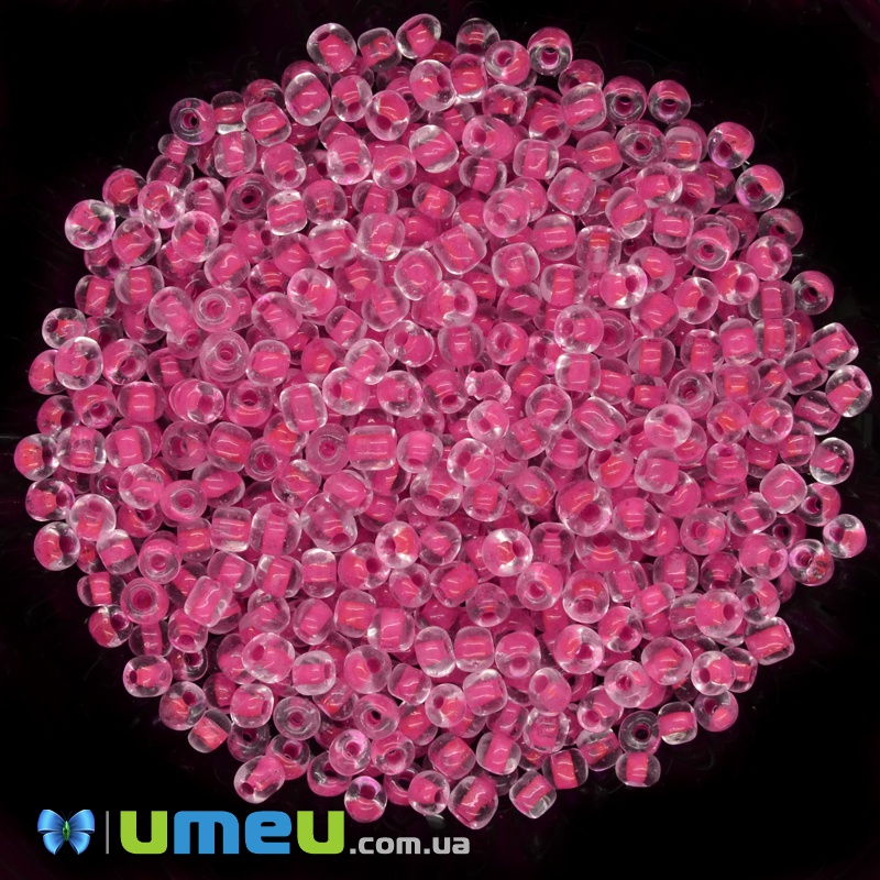 Бісер китайський великий, 6/0, Малиновий забарвлений, 4 мм (BIS-037748)