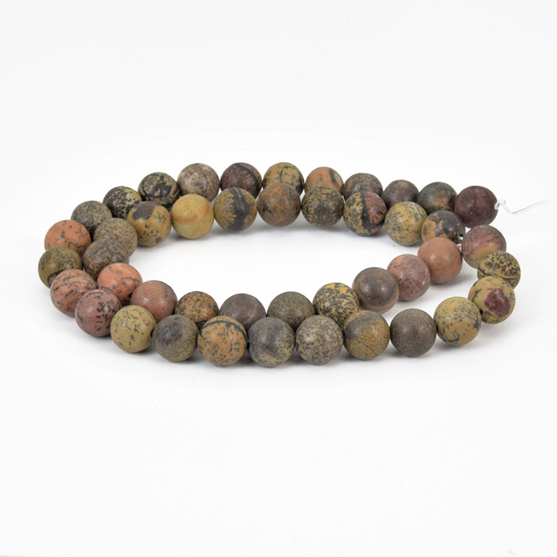 Намистини Яшма Чохуа матова, Натур. камінь, 8,5 мм, Круглі (BUS-058032)