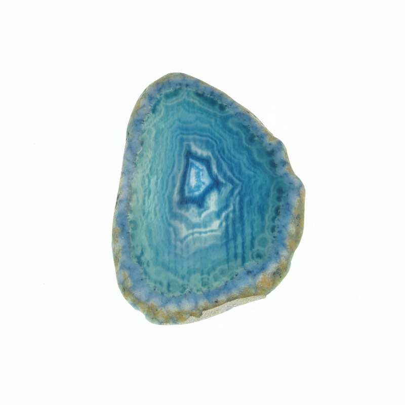 Зріз Агата без отвору, Блакитний, 62х42 мм (POD-032440)