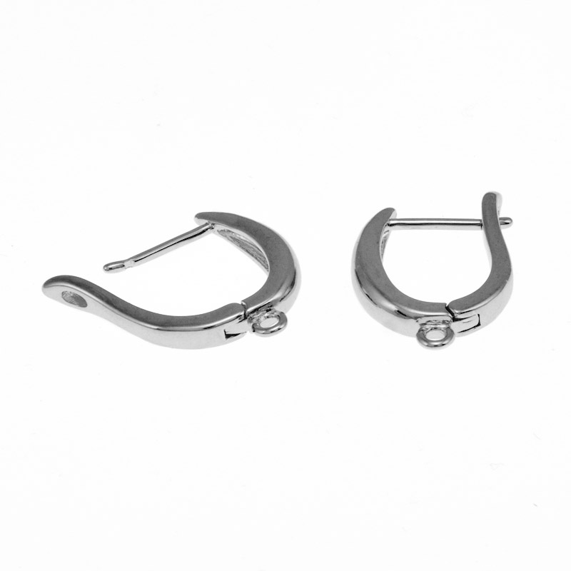 Швензи, Латунь з покриттям Родій, 20х12х3,8 мм (OSN-059059)