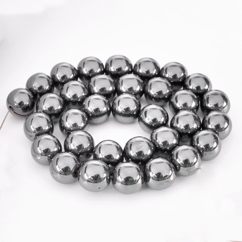 Бусины Гематит, Натур. камень, 12 мм, Круглые (BUS-051818)