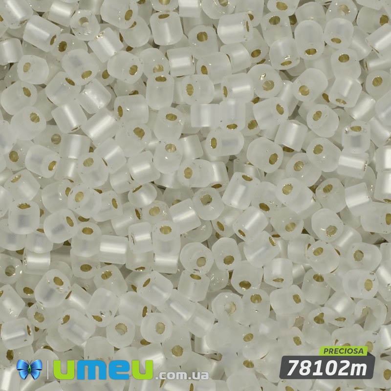 Бісер чеський Рубка 10/0, №78102m, Сріблястий блискучий матовий (BIS-024311)