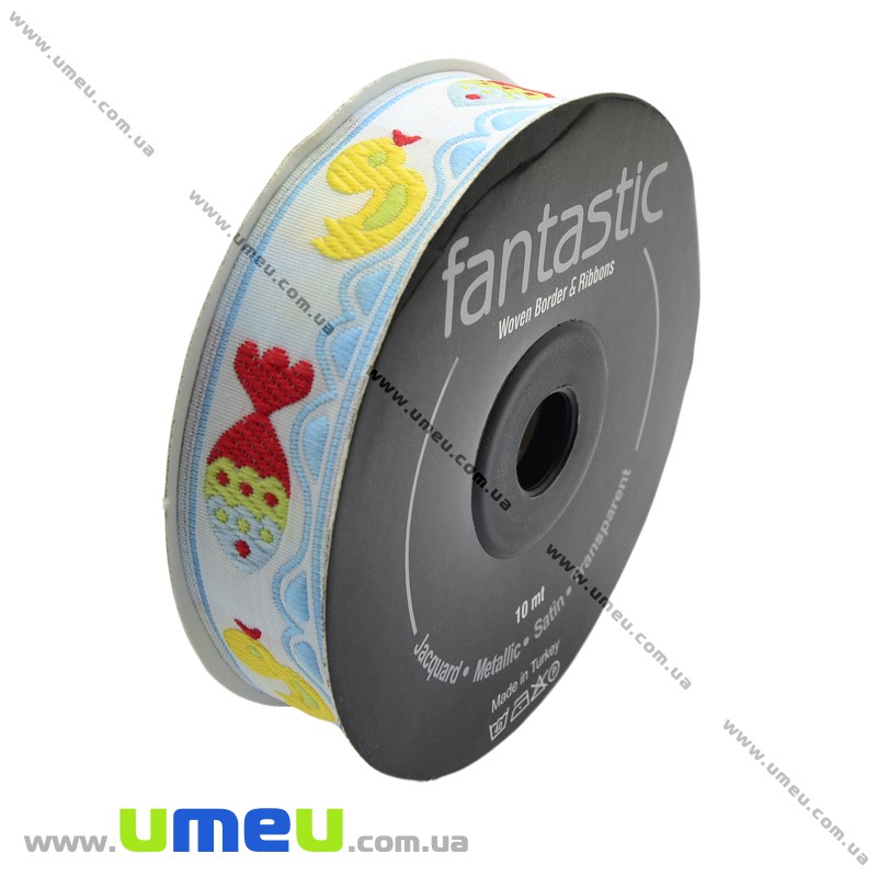 Тесьма Fantastic уточки, 20 мм, Голубая (LEN-010939)