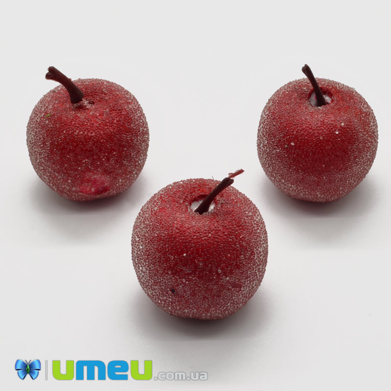 Яблоко большое в сахаре УЦЕНКА, 35х30 мм, Красное (DIF-040340)