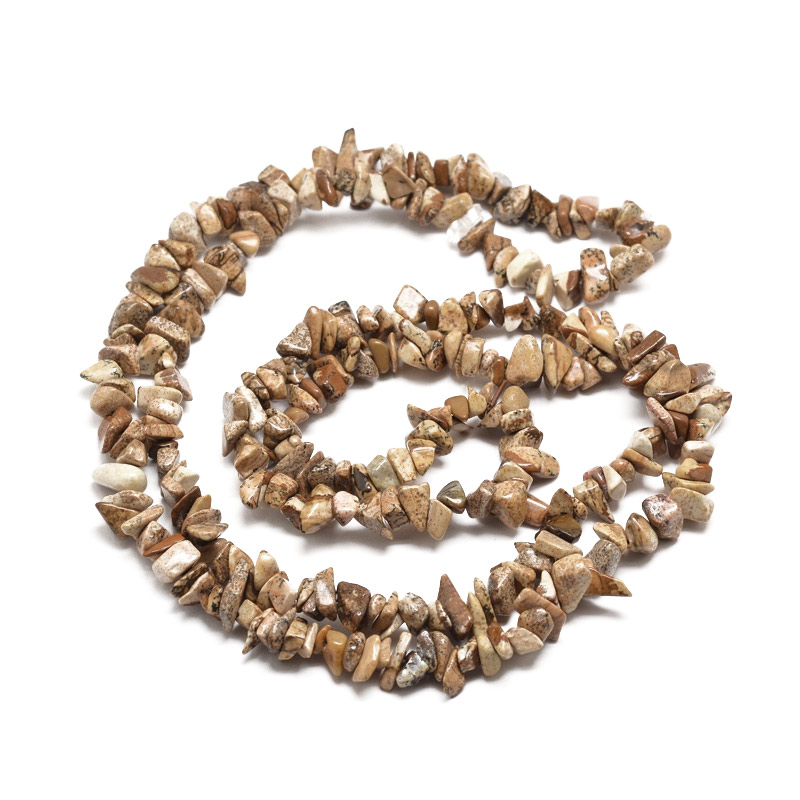 Намистини (скол) Яшма пейзажна, Натур. камінь, 5-8 мм (79-80 см) (BUS-057700)