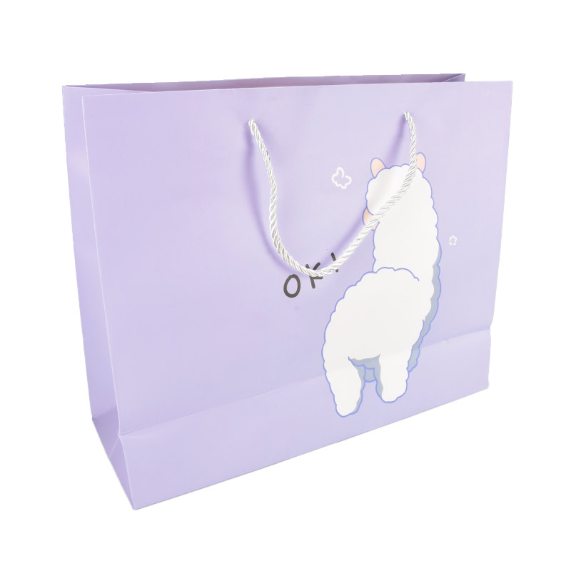 Подарочный пакет Овечка, 32х26х11 см, Сиреневый (UPK-035679)