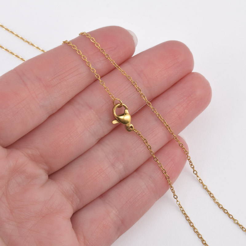 Основа на шею из нерж. ст., Золото, 1,3 мм, 60 см (STL-049582)