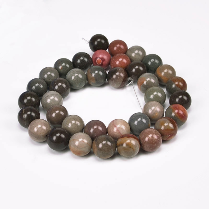 Бусины Яшма Пикассо, Натур. камень, 10,5 мм, Круглые (BUS-051653)