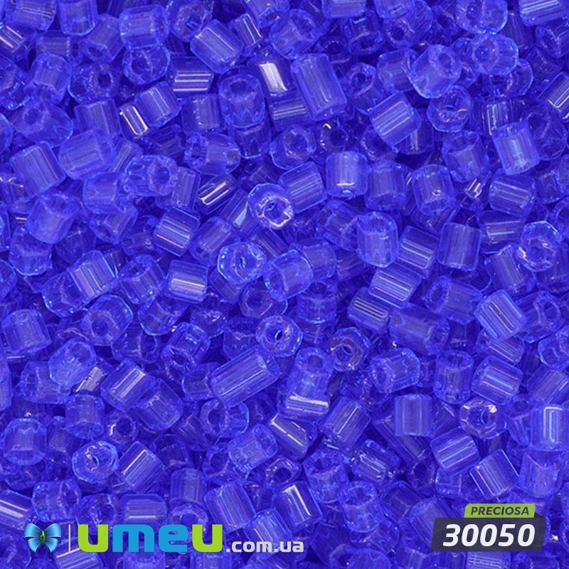 Бісер чеський Рубка 11/0, №30050, Синій прозорий (BIS-044066)